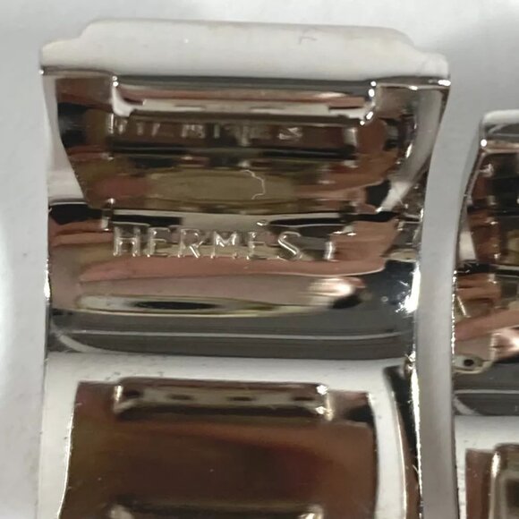 HERMES Emile Accessories Earrings Metal Silver/yellow - Picture 8 of 8